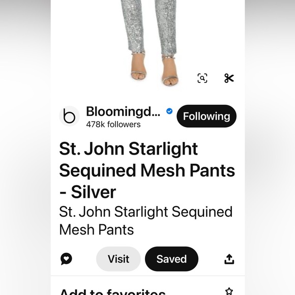 St.John sequins pants excellent condition - Picture 5 of 8